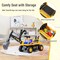 Black - Yellow Ride-On Bulldozer Toy for Kids with Front Digger Shovel